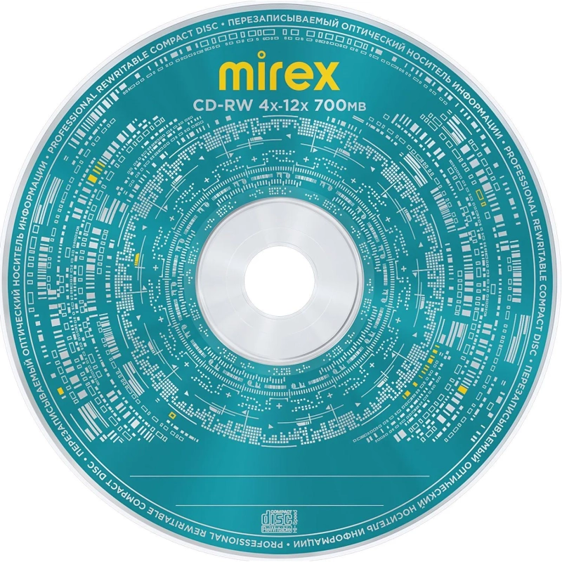 Носители информации CD-RW Mirex 700Mb 4x-12x в конверте 1/150 (UL121002A8C)
