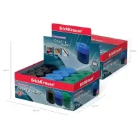 Точилка Erich Krause. SMART & SHARP, диаметр отверстия 8 мм, с контейнером, МИКС