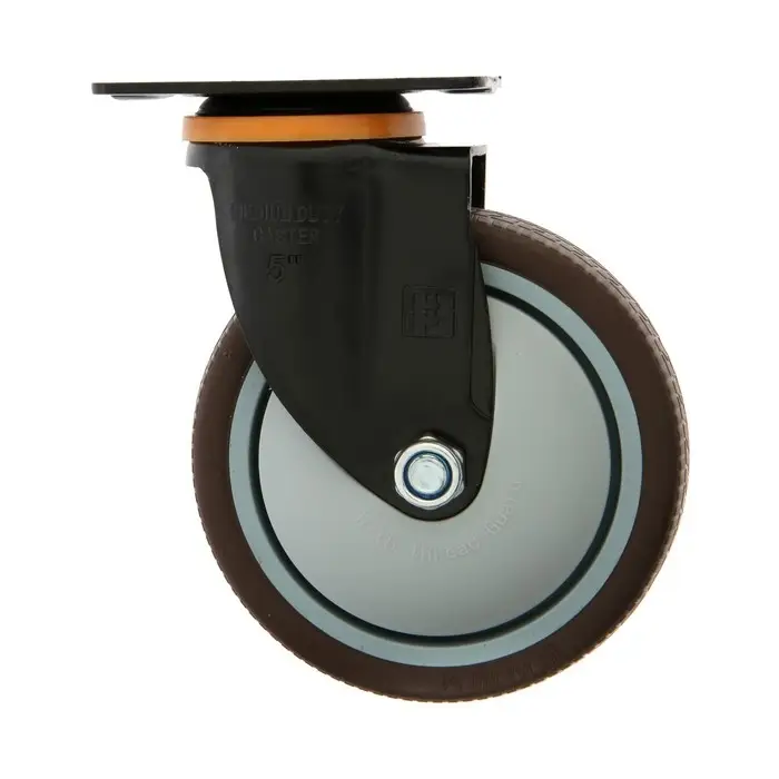 Колесо мебельное CAPPIO, d=125 мм, на площадке, поворотное, покрытие TPR