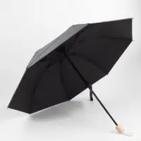 Зонт механический &laquo;Мелкая клетка&raquo;, эпонж, 4 сложения, 8 спиц, R=48/55 см, d=96 см, МИКС