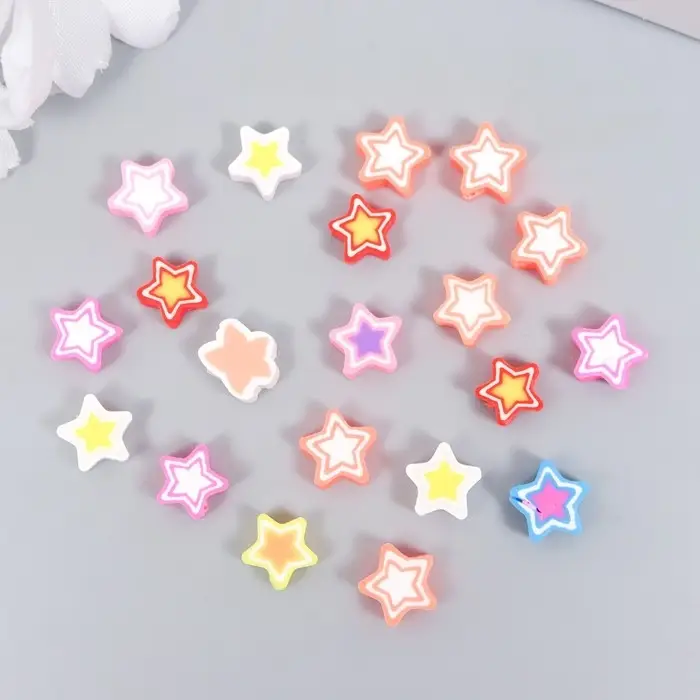 Набор бусин для рукоделия и плетения «Арт Узор. Звёздочки с контуром», цветные, 20 шт., 1×1×1 см Набор бусин для рукоделия и плетения «Арт Узор. Звёздочки с контуром», цветные, 20 шт., 1×1×1 см