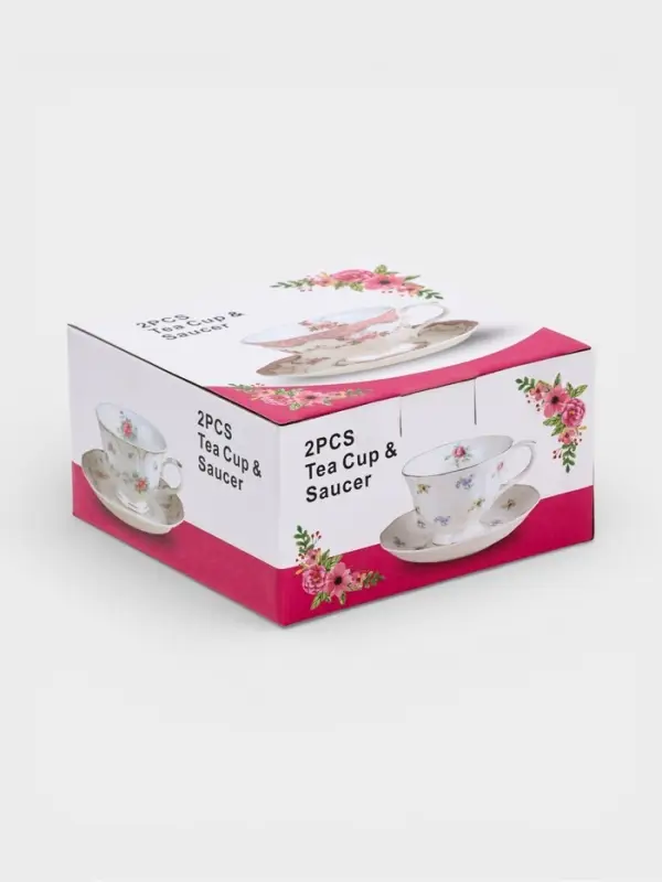 Чайная пара "Синяя роза" блюдце 15х2 см, чашка 13х10,5х7 см