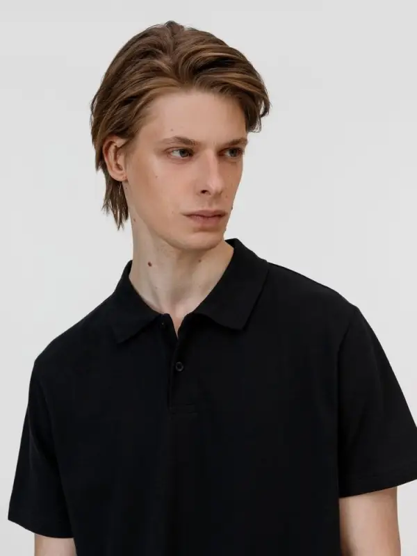 Рубашка поло унисекс Pulse, черная, размер XL Рубашка поло унисекс Pulse, черная, размер XL