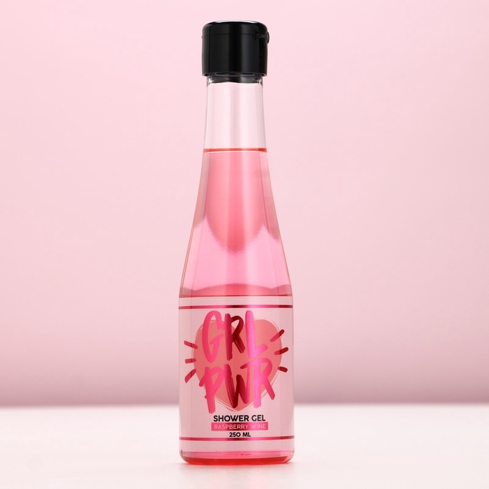 Гель для душа шампанское ЧИСТОЕ СЧАСТЬЕ GRL PWR, 250 мл, аромат малинового вина Гель для душа шампанское ЧИСТОЕ СЧАСТЬЕ GRL PWR, 250 мл, аромат малинового вина