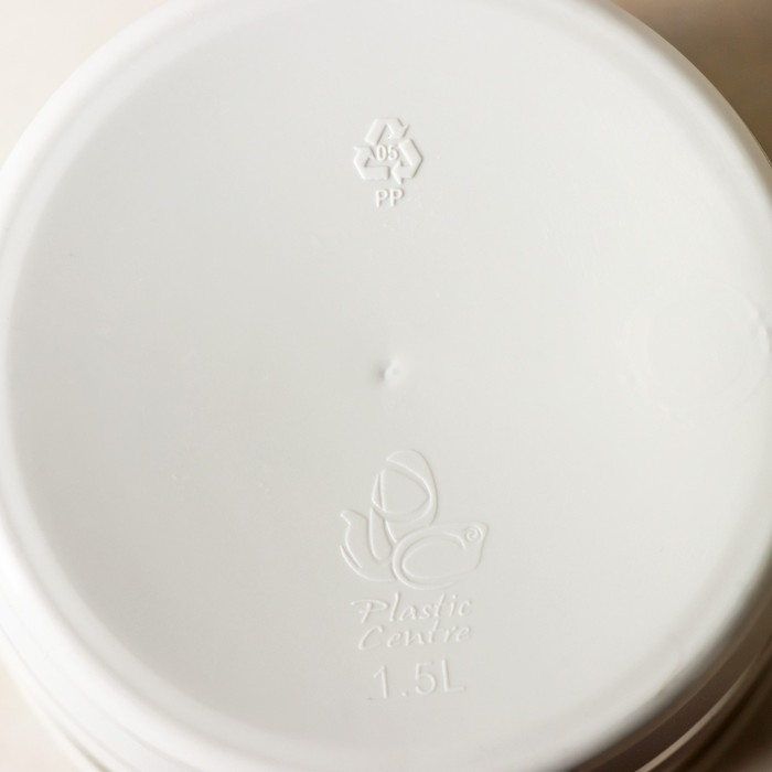 Контейнер для мусора Rambai, 1,5 л, d=14,5 см, h=21 см, круглый, светло-серый Контейнер для мусора Rambai, 1,5 л, d=14,5 см, h=21 см, круглый, светло-серый