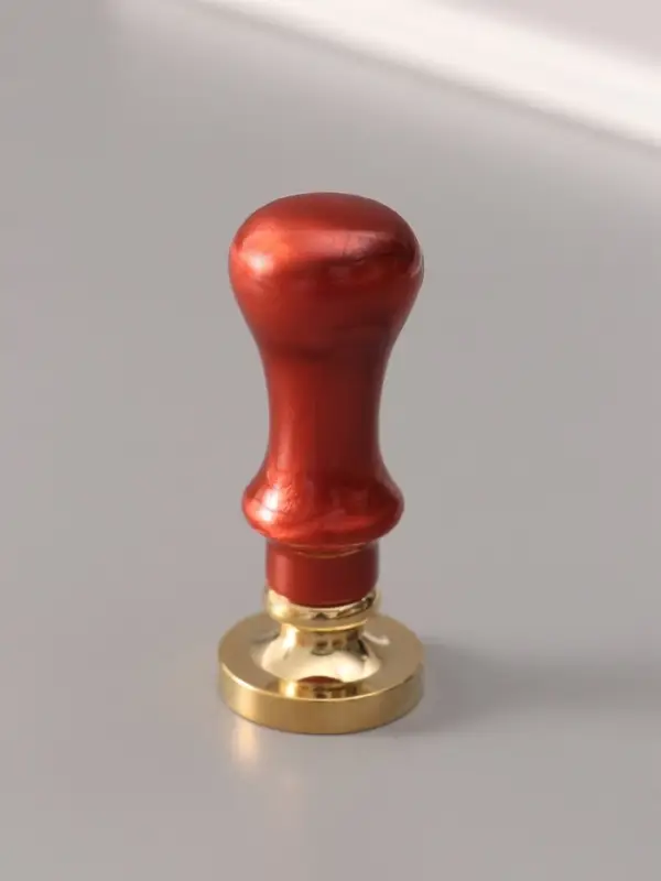 Печать для сургуча с пластиковой ручкой &laquo;Венок с буквой F&raquo;, 2.5&times;2.5&times;6.3 см