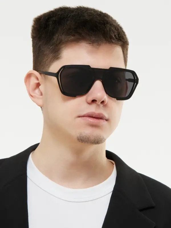 Очки солнцезащитные &laquo;OneSun. Маска&raquo;, uv 400, линза 4.5&times;5.8 см, чёрный