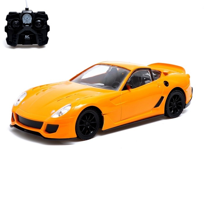 Машина радиоуправляемая «Спорткар», 1:16, работает от батареек, цвет жёлтый Машина радиоуправляемая «Спорткар», 1:16, работает от батареек, цвет жёлтый
