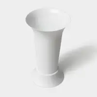 Ваза для цветов, 3 л, d=19 см, h=33 см, пластиковая, белая