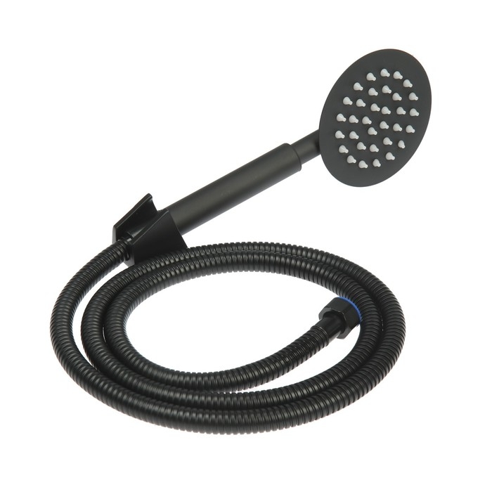 Смеситель для ванны ZEIN ZF3, излив 35 см, с душ набором, нержавеющая сталь, черный Смеситель для ванны ZEIN ZF3, излив 35 см, с душ набором, нержавеющая сталь, черный