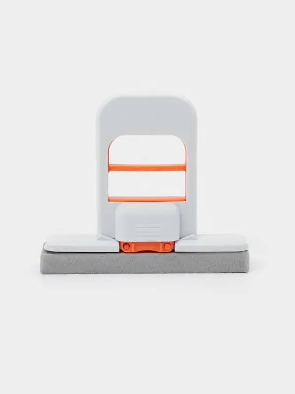 Мини швабра с насадкой ПВА с отжимом, насадка 14х3, серо-оранжевая