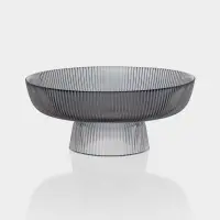 Ваза для фруктов &laquo;Камелия&raquo;, 26&times;11 см, 2 л, стекло, серая