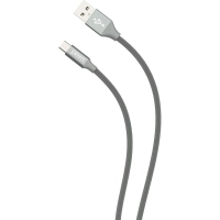 Кабель USB PERO DC-02 Type-C, 3А, 1м, серый