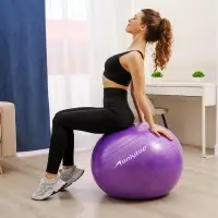 Фитбол ONLYTOP, d=75 см, 1000 г, антивзрыв, фиолетовый