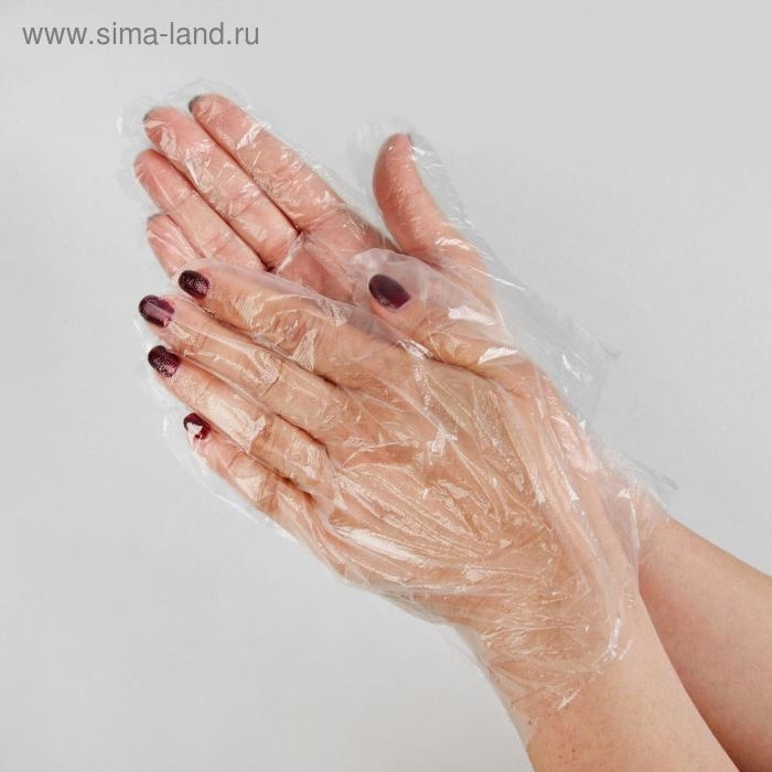 Перчатки ПЭТ, размер M, 50 пар/100 шт Перчатки ПЭТ, размер M, 50 пар/100 шт