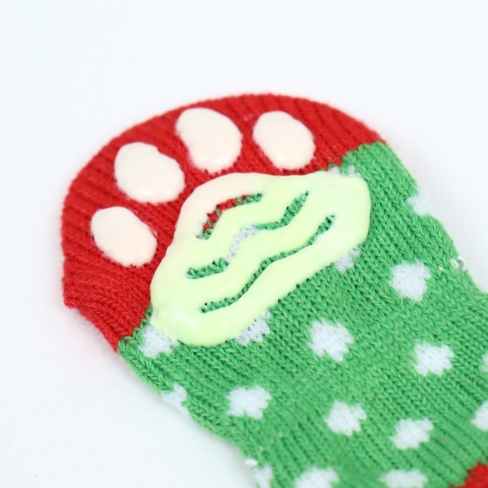 Носки нескользящие Носки нескользящие "Новогодние", размер M (3/4 * 7,5 см), набор 4 шт