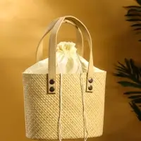 Сумка плетёная из пандана, 23×13×35 см, бежевая Сумка плетёная из пандана, 23×13×35 см, бежевая