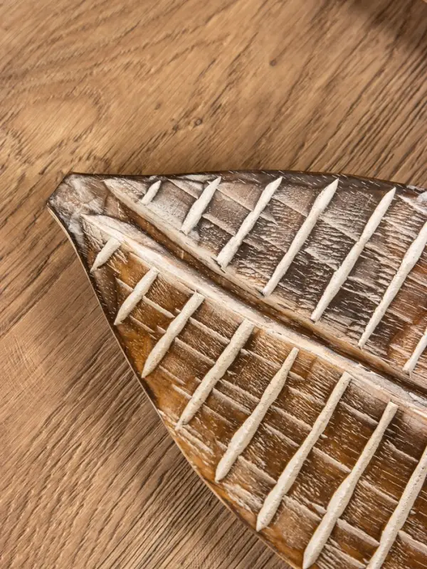 Набор блюд Набор блюд "Листья тропические" дерево, L - 80,60 и 40 см, цв. коричневый