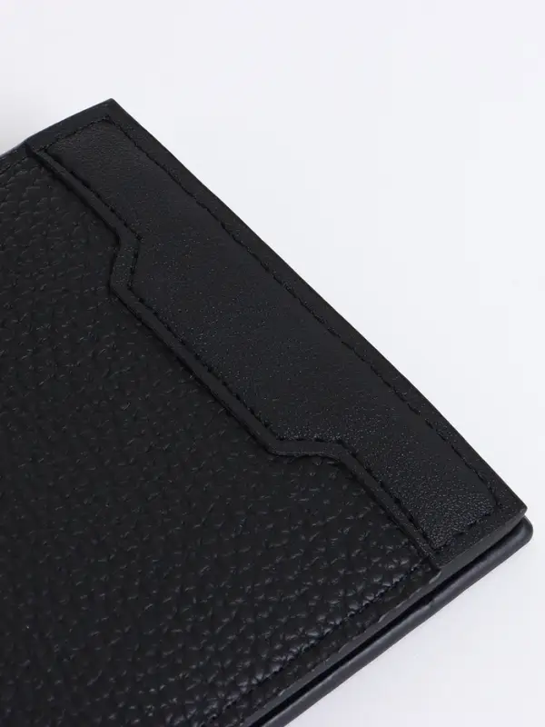 Портмоне мужское, без застёжки, чёрное
