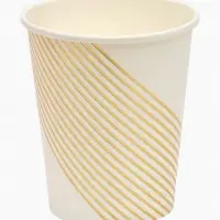 Набор стаканов белый с золотом 250 мл (10 шт) Набор стаканов белый с золотом 250 мл (10 шт)