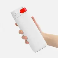 Термостакан X1 с цветной кнопкой, белый с красным