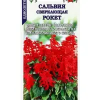 Семена Сальвия Рокет сверкающая красная /Сотка/ 0,1 г/*1500 Семена Сальвия Рокет сверкающая красная /Сотка/ 0,1 г/*1500