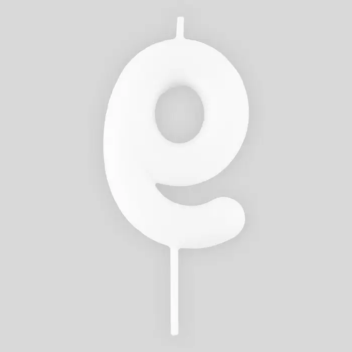 Свеча для торта, цифра &laquo;9&raquo;, светится в темноте, 3,8 х 8 см