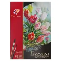 Бумага для пастели А4, 16 листов De Luxe, 200 г/м2, в папке