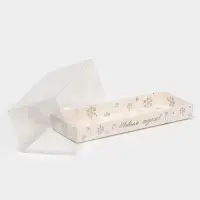 Коробка для десерта &laquo;Новый год: Снежинки&raquo;, 26&times;8&times;9.5 см