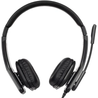 Гарнитура HWH001 проводные с микрофоном USB 2.0/регулятор/1.9м