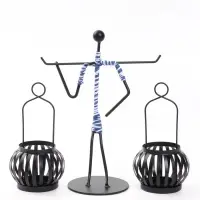 Подсвечник на 2 свечи &laquo;Священный абориген&raquo;, d=4 см, 23.5&times;9&times;27 см