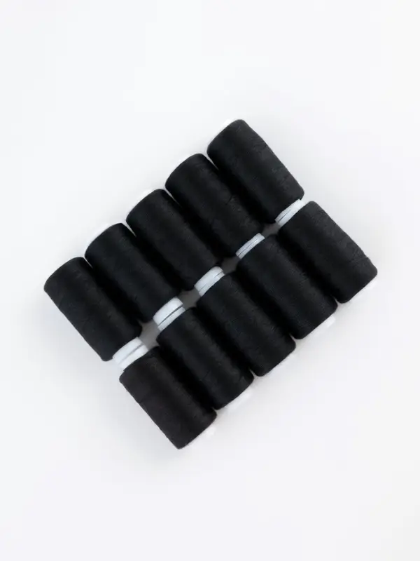 Нитки 40/2, 300 м, чёрные №175