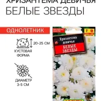 Семена  цветов Хризантема девичья "Белые Звезды". О, 0,05 г