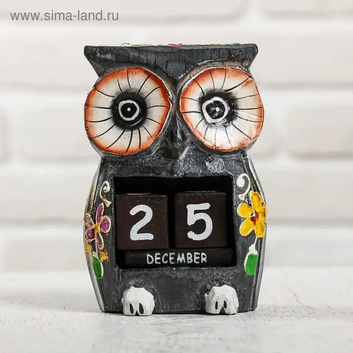 Деревянный календарь Деревянный календарь "Сова" 8,5х6х13 см