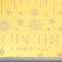 Коробка для кондитерских изделий с PVC крышкой &laquo;Счастья в новом году!&raquo;, 15 х 15 х 3 см