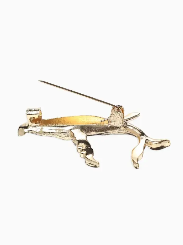 Брошь &laquo;Кит&raquo; морской, цвет золото