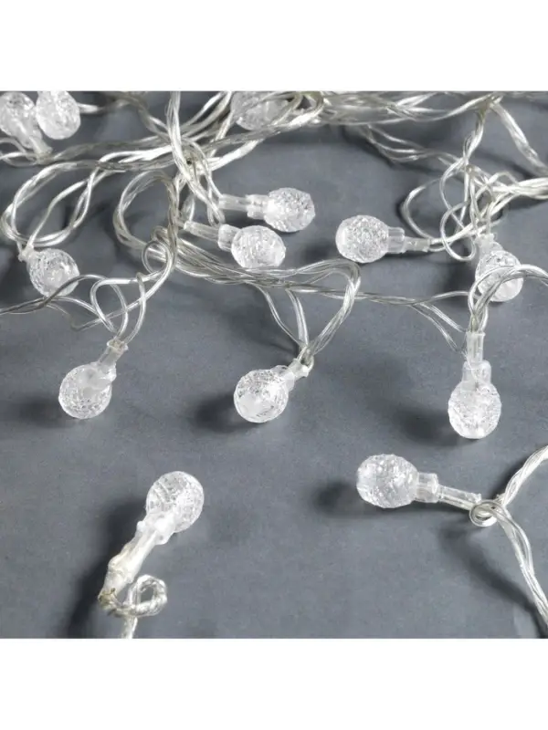 Гирлянда &laquo;Нить&raquo; 5 м с насадками &laquo;Фонарики&raquo;, IP20, прозрачная нить, 20 LED, свечение мульти (RG/RB), мигание, 220 В