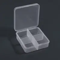 Органайзер для хранения мелочей, 4 ячейки, 6.7×6.7×2.3 см, прозрачный
