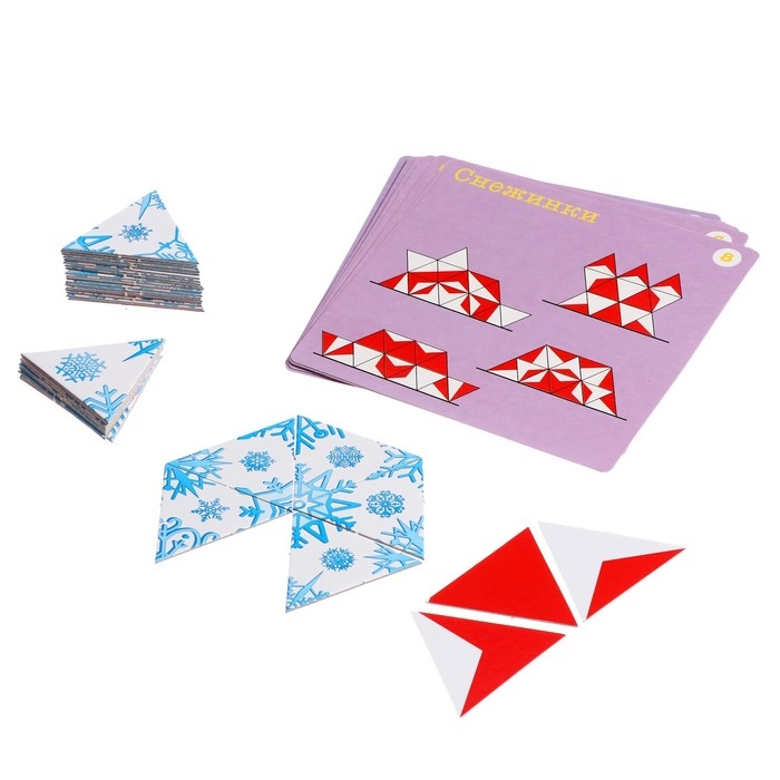 Развивающая игра «Снежинки. Тримино» Развивающая игра «Снежинки. Тримино»