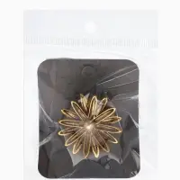 Кольцо для платка "Цветок Астра", цвет белый в чернёном золоте Кольцо для платка "Цветок Астра", цвет белый в чернёном золоте