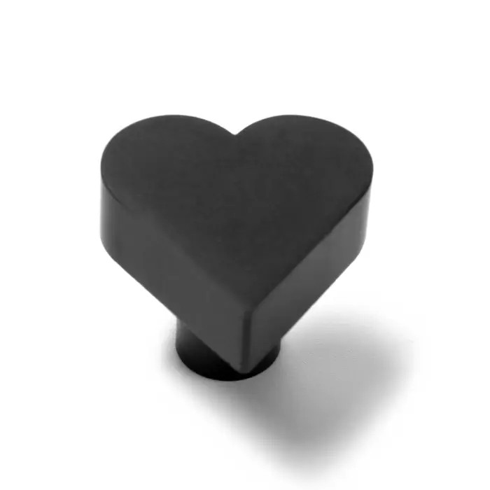 Ручка-кнопка мебельная CAPPIO HEART, черный