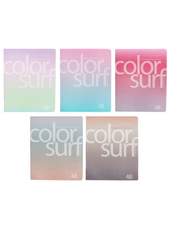 Тетрадь 48л кл COLOR SURF, МИКС