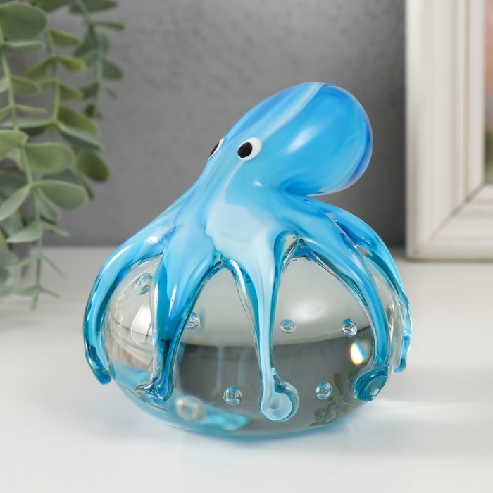 Сувенир стекло Сувенир стекло "Осьминог на пузыре" под муранское стекло 10х10х9 см