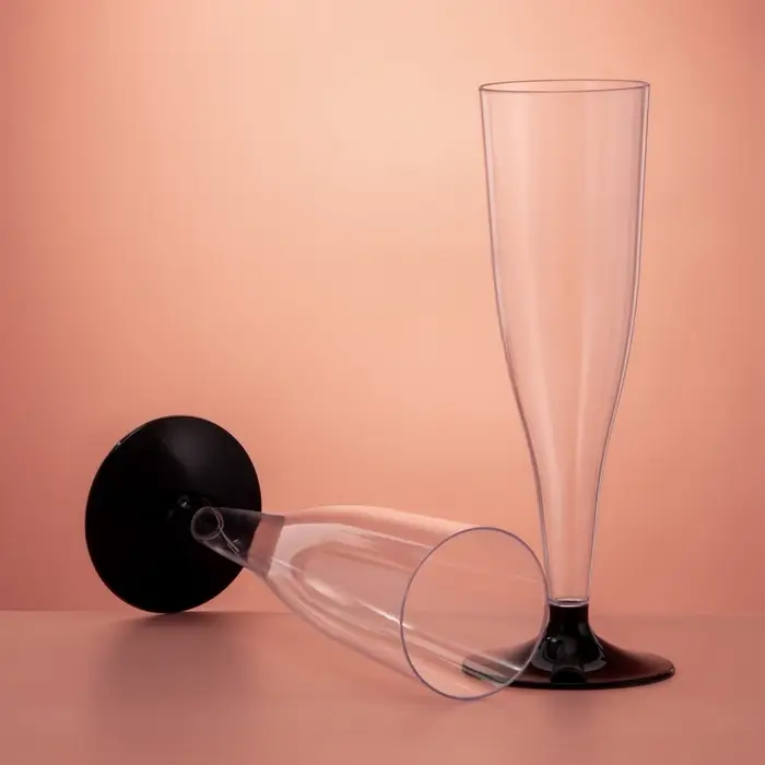 Бокал одноразовый для шампанского «Флютэ», 100 мл, пластик, МИКС