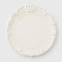 Тарелка Crown, d=25.5 см, фарфор, белая