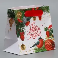 Пакет подарочный новогодний ламинированный квадратный «Яркие краски», 14 х 14 х 9 см Пакет подарочный новогодний ламинированный квадратный «Яркие краски», 14 х 14 х 9 см