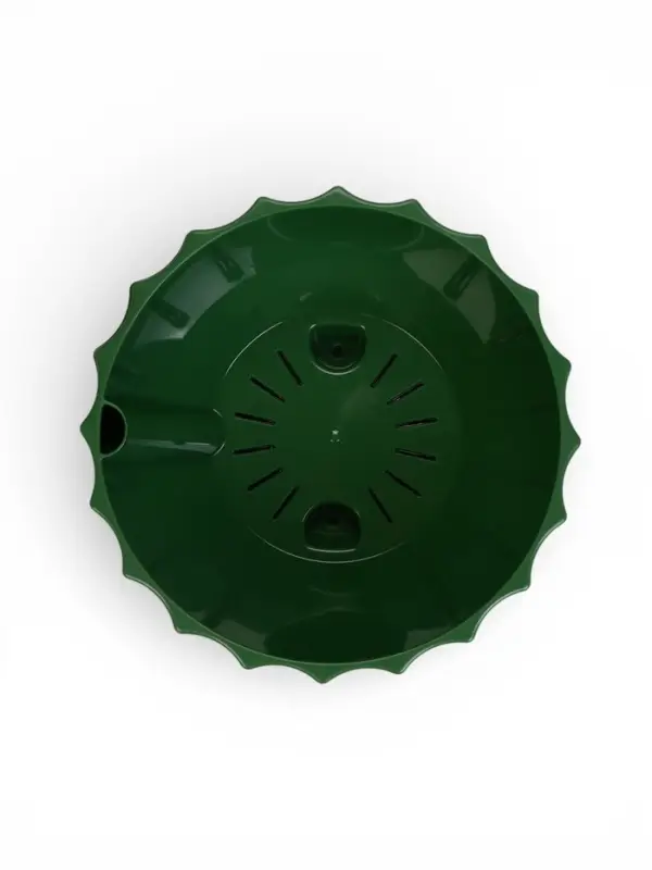 Кашпо для цветов с автополивом &laquo;Ракушка&raquo;, 2.4 л, d=22 см, h=10.5 см, зелёное