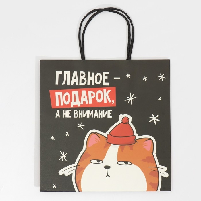 Пакет подарочный новогодний «Счастье», 22 х 22 х 11 см Пакет подарочный новогодний «Счастье», 22 х 22 х 11 см