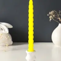 Набор свечей витых, 2.3&times;24.5 см, 5 ч, 50 г, 2 шт., жёлтый, в подарочной коробке