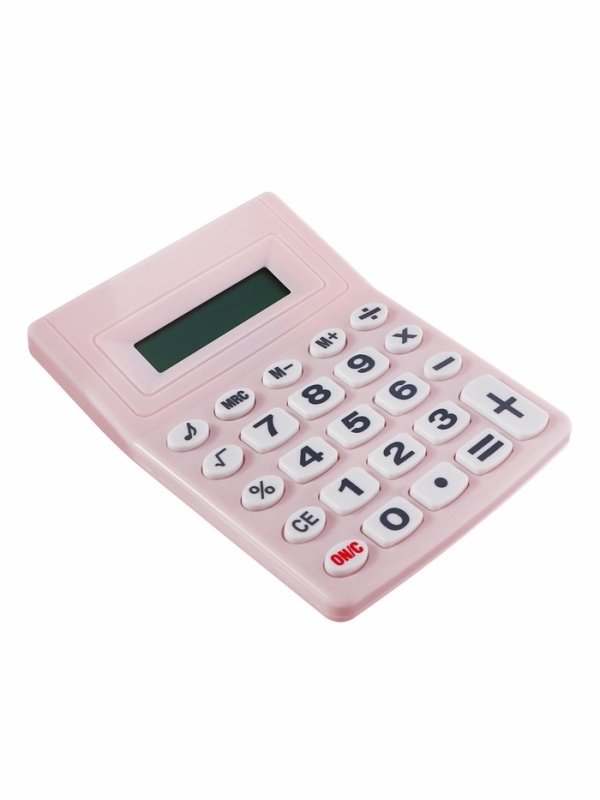 Калькулятор настольный 08-разрядный, розовый Калькулятор настольный 08-разрядный, розовый